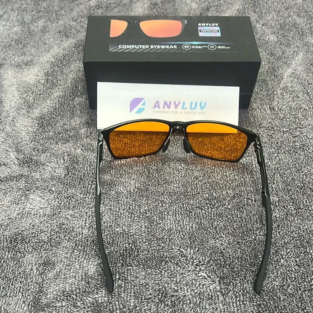 Black and Orange Computer Eyewear Glasses